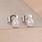2PCS Fashion Geometry Zirconia Twinkle Star Stud Earrings Shinny