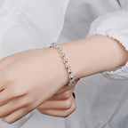 Hollow Ball Chain Bracelet 925 Sterling Silver Women Fashion Wedding Gift