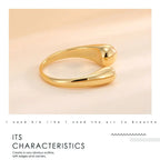 925 Sterling Silver Smooth Double Ball Beads Ring Adjustable Gold Colour Geometric Couple Jewellery