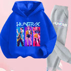 Toddler Girls Kpop Demon Hunters Fashion Hoodie & Sweatshirt Set Kids Suit
