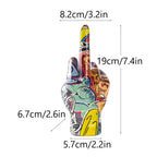 Black Gold Middle Finger Hand Gesture Figurine Pop Modern Art Decoration Accessories