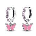 925 Sterling Silver Butterfly Fluttering Insect Drop Earrings Jewellery Gift