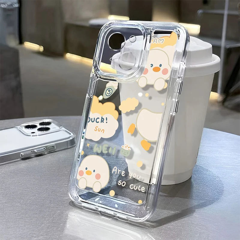 Cute Duck Case for Samsung Galaxy A15 A35 A55 A52 S24 S23 Ultra S22 S21 FE
