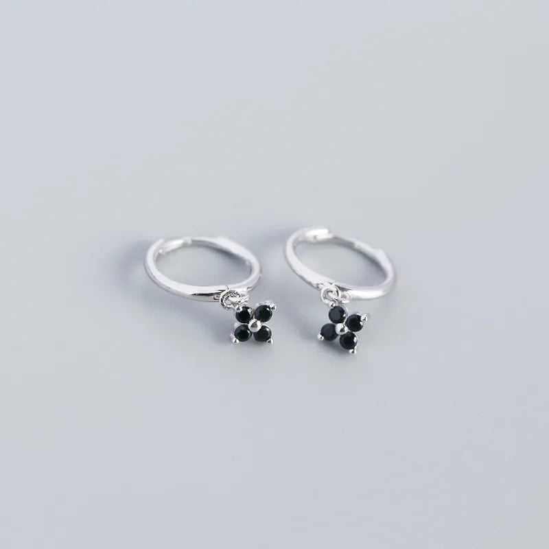 2PC Stainless Steel Cubic Zirconia Small Hoop Earrings Helix Tragus