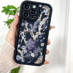 Summer Leaf Pattern Case for iPhone 16 15 14 13 12 11 Pro Max XR XS 7 8 SE