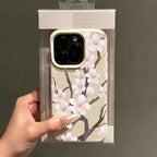 Spring Cherry Blossom Lychee Case for iPhone 17 16 15 14 Pro Max
