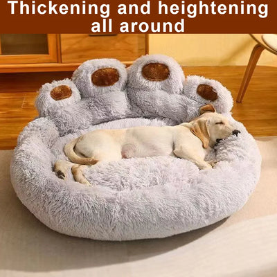Fluffy Dog Bed Plush Kennel Big Cushion Winter Sofa Pet Bedding - Ship from UK