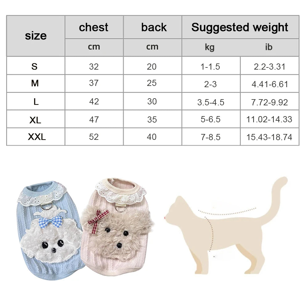 Cotton Dog Cat Vest Breathable Soft Puppy Clothes Chihuahua Small Pet Outfit