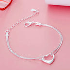 20cm Original Luxury Charm Chain Bracelet 925 Sterling Silver Wedding Jewelry