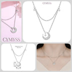 Original 925 Sterling Silver 18K Gold Heart Lock and Key Necklace Y-shaped Chain Necklace For Women Memorial Prayer Jewelry Gift