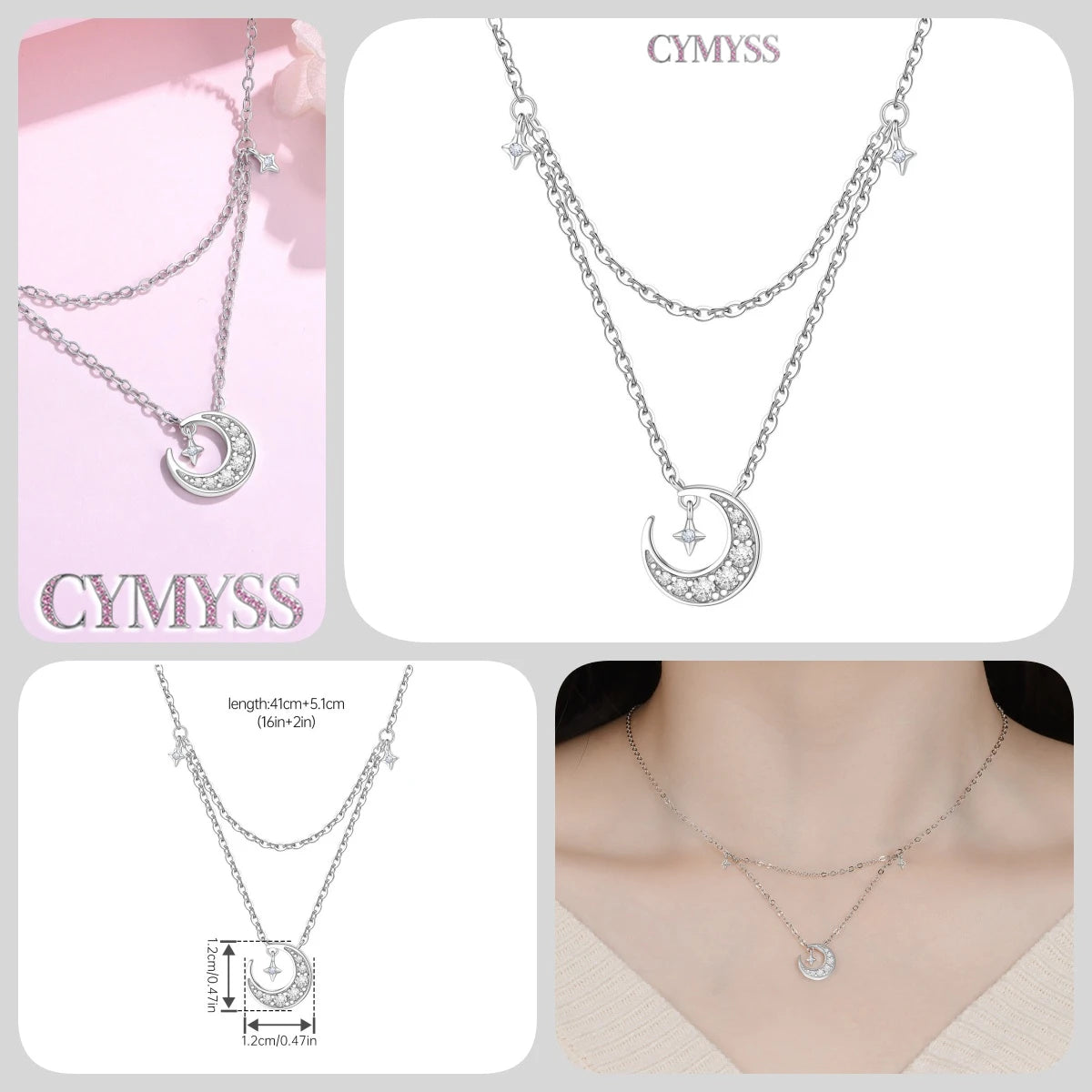 Original 925 Sterling Silver 18K Gold Heart Lock and Key Necklace Y-shaped Chain Necklace For Women Memorial Prayer Jewelry Gift
