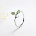 925 Sterling Silver Foliage Adjustable Ring Girls Wedding Luxury Quality Jewellery Accessory