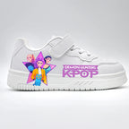 K-pop Boys and Girls White Fashion Trainers Anti-slip Outdoor Sport Shoes