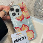 Pink Hibiscus Flower Texture Case for iPhone 17 16 15 14 13 12 11 Pro Max