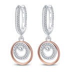 925 Sterling Silver Personality Asymmetric Drop Earrings Versatile Jewellery