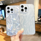 Luxury Laser Silver Gradient Case for Samsung Galaxy S24 S23 S22 A55