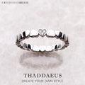 Love Hearts Ring 925 Sterling Silver Romantic Fine Jewellery Women Gift