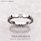 Love Hearts Ring 925 Sterling Silver Romantic Fine Jewellery Women Gift