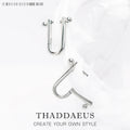 Ball Hoop Earrings 925 Sterling Silver Classic Women Men Gift