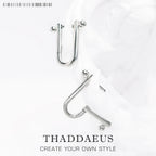 Ball Hoop Earrings 925 Sterling Silver Classic Women Men Gift