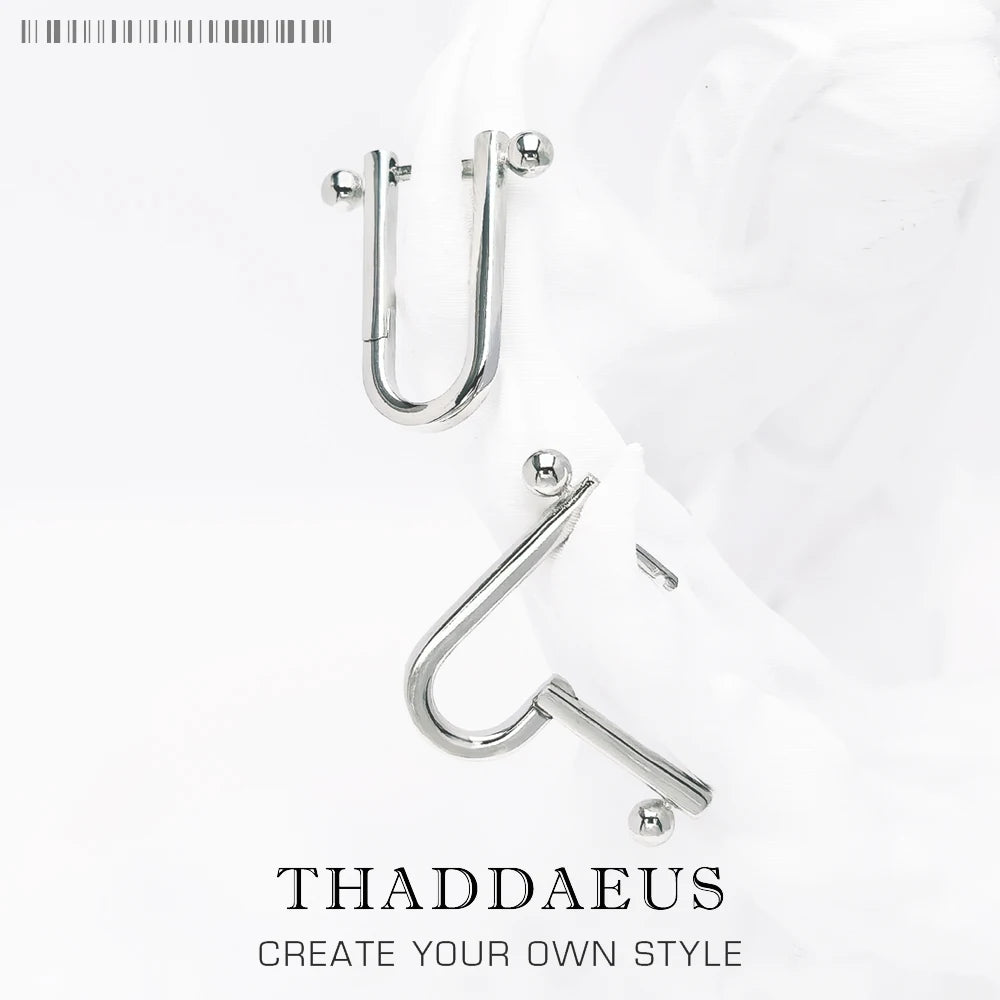 Ball Hoop Earrings 925 Sterling Silver Classic Women Men Gift