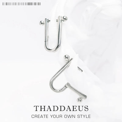Ball Hoop Earrings 925 Sterling Silver Classic Women Men Gift