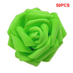 50 Sky Blue Artificial Roses Fake Flowers Wedding Valentine's Day Gift Ship from UK