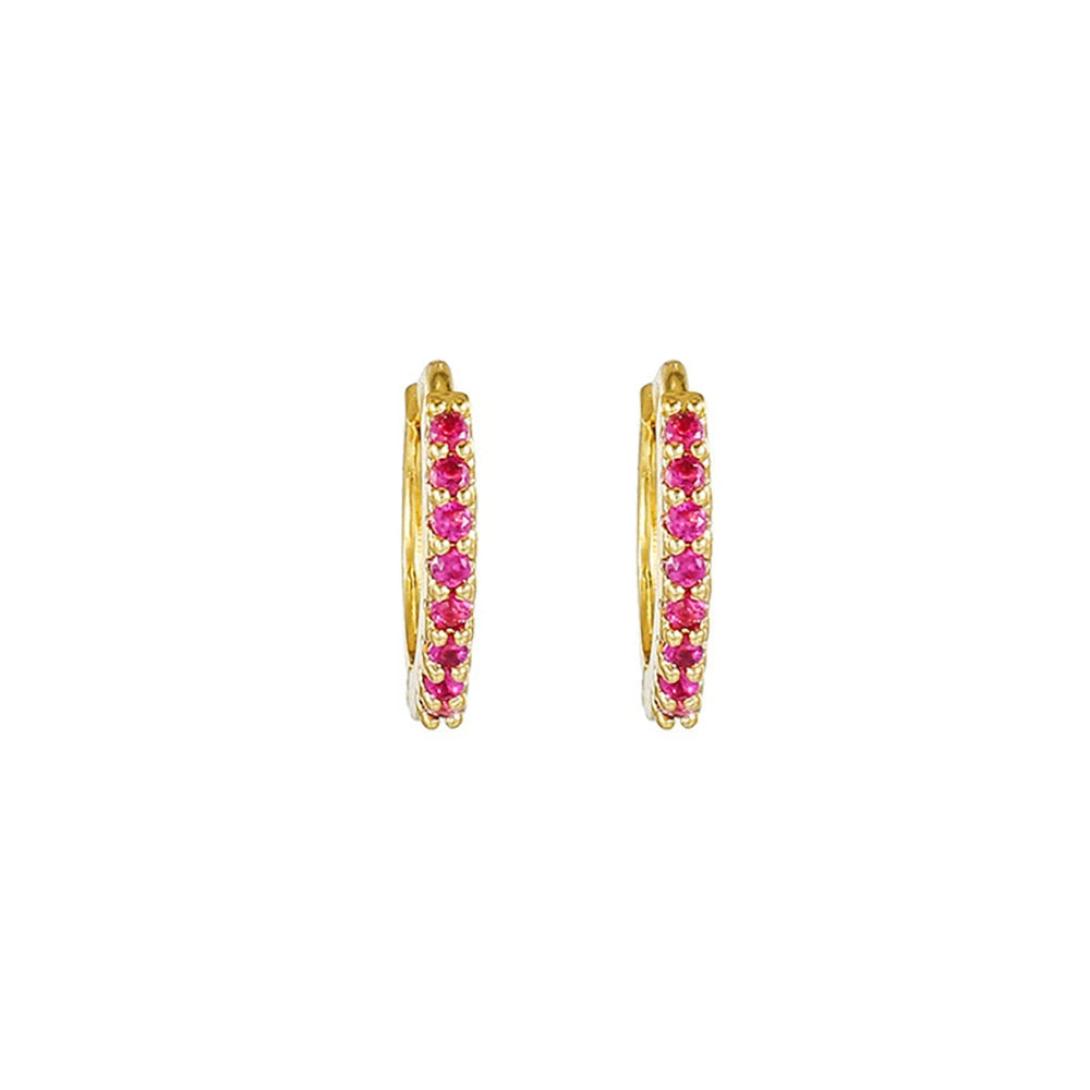 Luxury Geometric Multicolor Zircon Crystal Water Drop Pendant Earrings