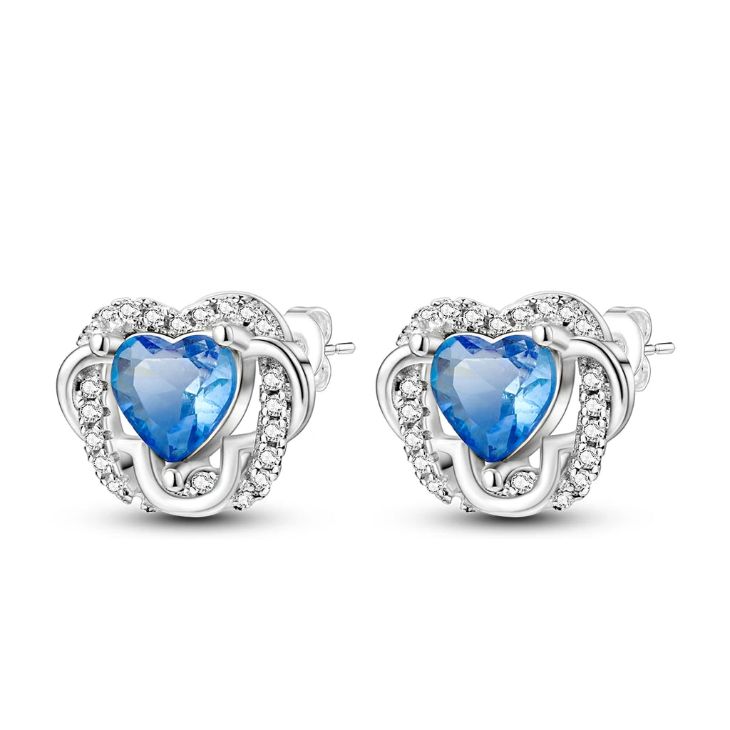 925 Sterling Silver Star Moon Heart Shape Versatile Hoop Earrings Fine Gift