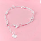 20cm Original Luxury Charm Chain Bracelet 925 Sterling Silver Wedding Jewelry