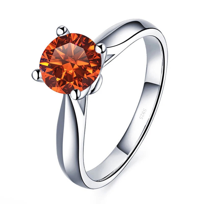 JoyceJelly 2 Carat D Color VVS Moissanite Ring with GRA Certificate Original Sterling Silver 925 Jewelry For Women Wedding Bands