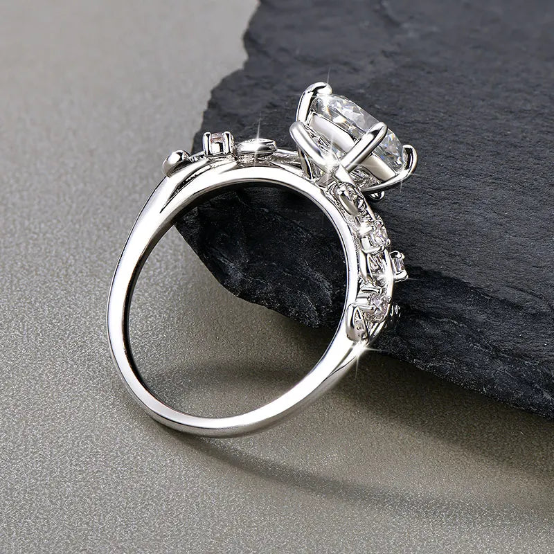 D VVS1 2ct Moissanite Diamond Wedding Band 14K Gold Filled Certified Ring