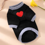 Winter Warm Small Dog Clothes Hoodie Cute Love Medium Cat Sweater for Taddy Yorkshire Thickened Cute Puppy Clothes Accessories