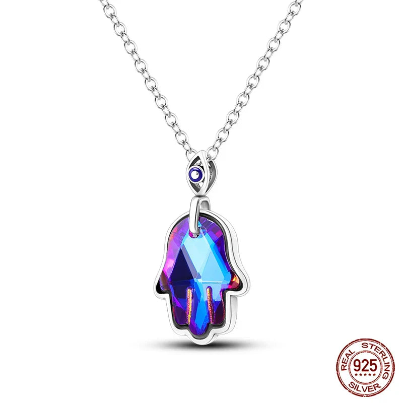 925 Sterling Silver Luminous Firefly Heart Shaped Zircon Pendant Necklace For Women Fashion Anniversary Birthday Jewelry Gifts
