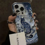 Blue Totem Cat Case for Samsung Galaxy S25 S24 S23 S22 Ultra FE S21 A55 A16