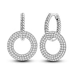 925 Sterling Silver Classic Multi Ring Drop Earrings Elegant Birthday Jewellery