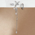 3PCS Stainless Steel Cartilage Helix Tragus Hoop Earrings Butterfly