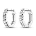 925 Sterling Silver U-shaped Simple Versatile Hoop Earrings Jewellery Gift