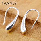 925 Sterling Silver Teardrop Stud Earrings Women High Quality Party Jewellery