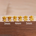 New Arrival Gold Colour Simple Small Flower Stud Earrings Cute