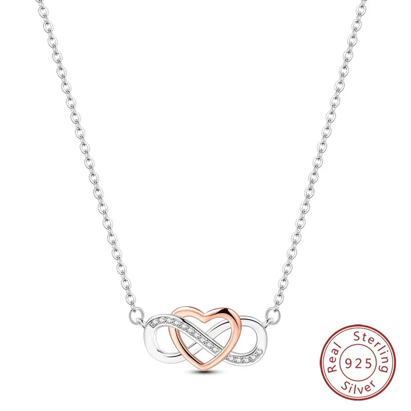 925 Sterling Silver Luminous Firefly Heart Shaped Zircon Pendant Necklace For Women Fashion Anniversary Birthday Jewelry Gifts