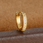 1Pc Stainless Steel Small CZ Hoop Cartilage Earrings Tiny Cross