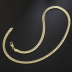 6mm Full Sideways Chain 8/18/20/24 Inch 925 Sterling Silver Men Women Jewelry