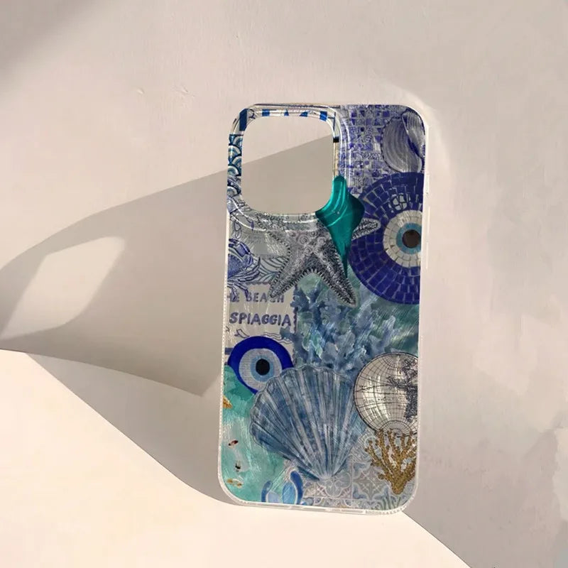Evil Eye Butterfly Case for iPhone 17 16 15 14 13 12 11 Pro Max Plus 16e