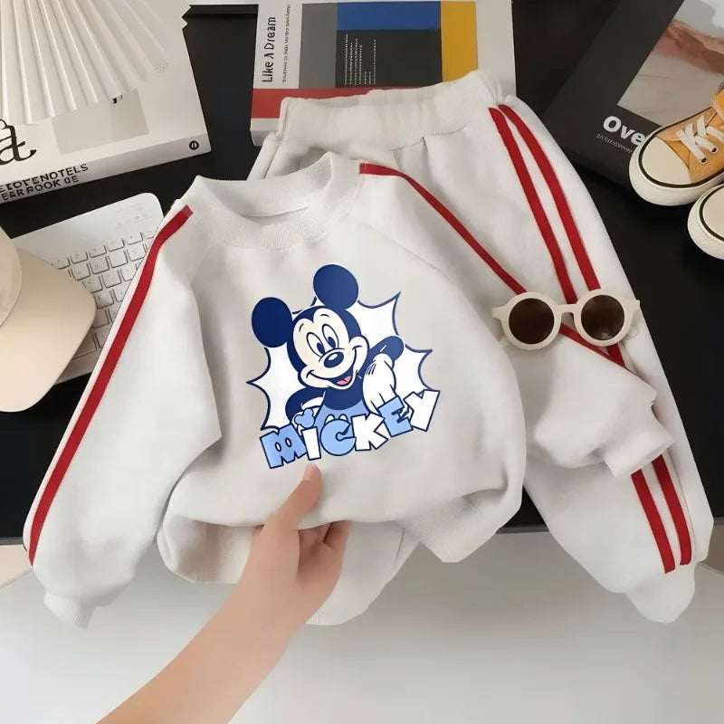 Disney Boys O-Neck Hoodie and Long Trousers 2-Piece Fashion Tracksuit