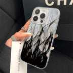 Cool Fire Flame Plated Case for iPhone 17 16 15 14 13 12 11 Pro Max Plus SE