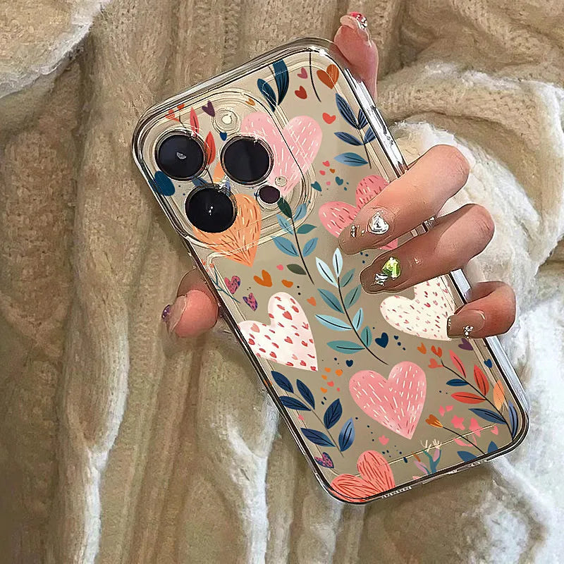 Love Heart Leaves Moon Case for Redmi Note 14 13 12 11 Pro Plus 12S 13C 14C