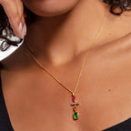 Geometrical Shapes Mix Necklace 925 Sterling Silver Classic Jewellery Gift