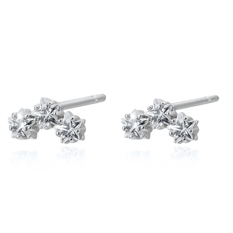 2022 New Stainless Steel Minimal Hoop Earrings Cubic Zirconia