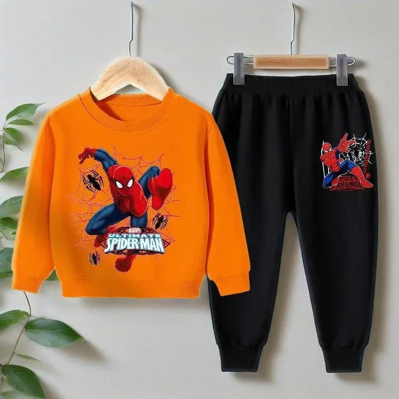 Boys Toddler Cartoon Crewneck Pullover and Trousers 2-Piece Tracksuit